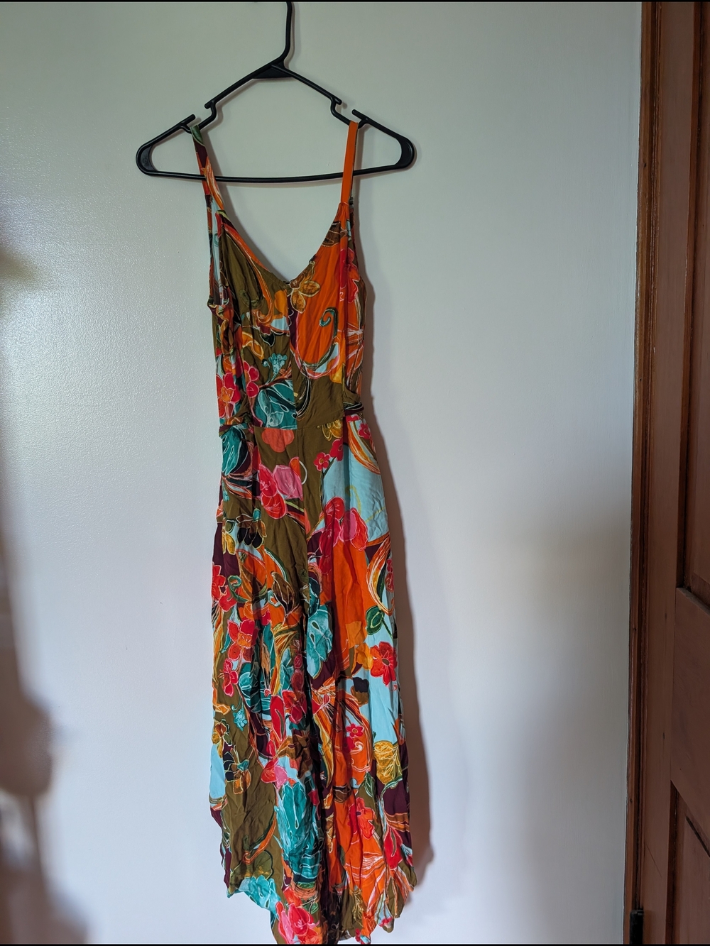 1. State Floral Jumpsuit in Orange, Teal, Olive, Pink
